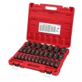 Milwaukee 49667015 - 1/2" Drive 29 Piece Metric Deep 6 Point Impact Socket Set